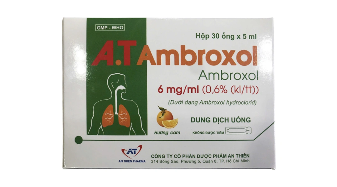Dung dịch uống A.T Ambroxol tan đàm trong bệnh lý hô hấp (30 ống x 5ml) - 2